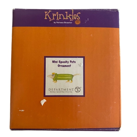 Vtg Patience Brewster Krinkles Dept 56 Mini Watermelon Halloween Ornament - Picture 12 of 13